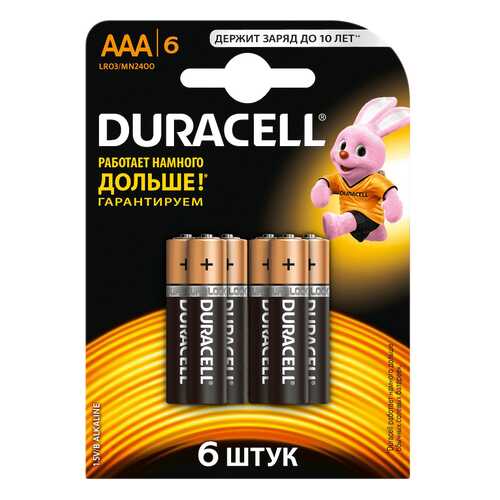 Батарейка Duracell Basic LR03 6 шт в Корпорация Центр