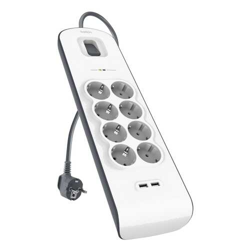 Сетевой фильтр Belkin BSV804vf2M, 8 розеток, 2 м, White в Корпорация Центр