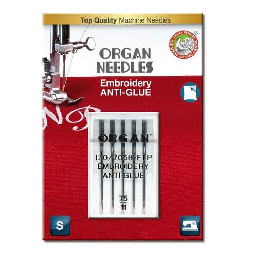 Иглы Organ вышивальные Anti-Glue 5/75 Blister в Корпорация Центр